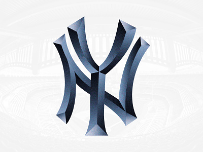 New York Yankees Mark baseball bevel gradient mob new york texture vintage yankees
