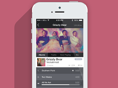 Band Profile band flat icons ios7 iphone mobile music play playlist profile ui ux