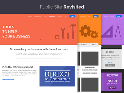 Public Site Revisited branding clean design flat icon illustration photoshop simple tools typography web website