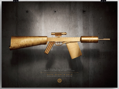 Golden Gun creative fight gold survival weapon