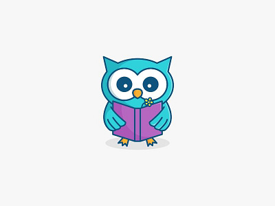 Owl Reading Book book cartoon character cute education icon illustration logo mascot owl stickers