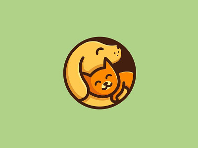 Dog and Cat animals cat characters cute dog icon illustrations logo pet shop stickers