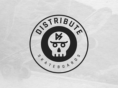 Logo design for Distribute Skateboard apparel brand branding clothing icon illustration logo merchandise monster skateboard skull t shirt design