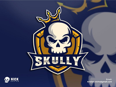 SKULLY brand branding character design crown esport esport logo gamers gaming gaming logo illustration kristian nicho logo logo design mascot mascot logos skull logo skully sport design sport logo streamer