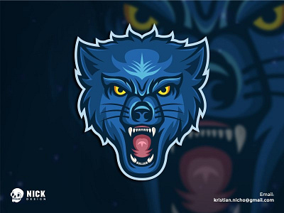 WOLF animal brand branding charachter design design esport esport logo gaming gaming logo graphic design illustration kristian nicho logo logo inspiration mascot mascot logos sport t shirt design wolf wolf logo