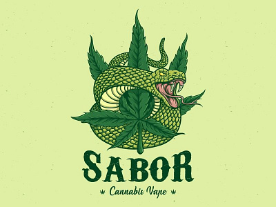 Sabor animals best design best logo brand branding cannabis character design design hipster logo illustration label design logo marijuana mascot old school retro design snake t shirt design vintage design vintage logo