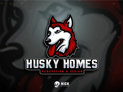 Husky Homes animals brand branding character design design dog doggy esport logo esports gaming gaming logo husky illustration logo mascot sport branding sport logo sports streamer twitch