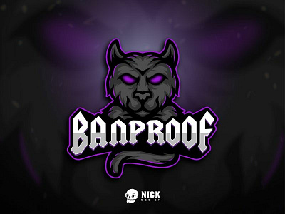 Banproof Esport Logo animals black cat branding cat character design dark design esport logo esports gaming gaming logo illustration logo mascot mystic sport logo sports streamer twitch youtube channel