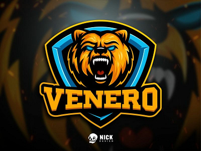 Bear gaming logo mascot roar claws by Navid on Dribbble