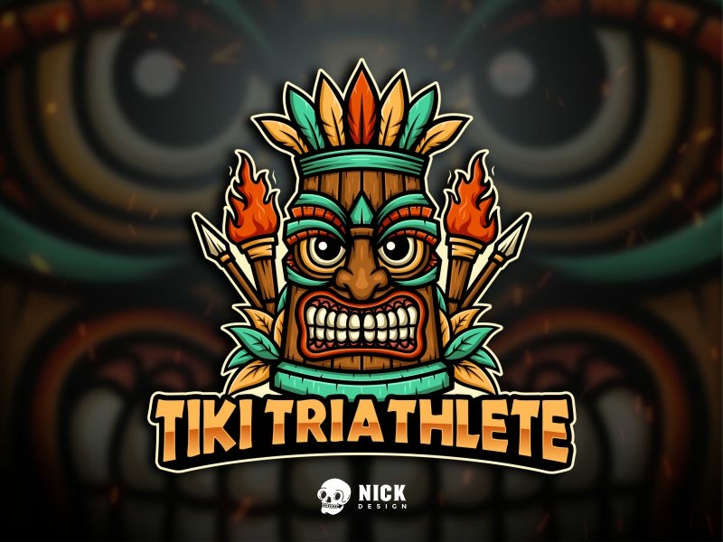 Tiki Triathlelete Logo by Kristian Nicho on Dribbble