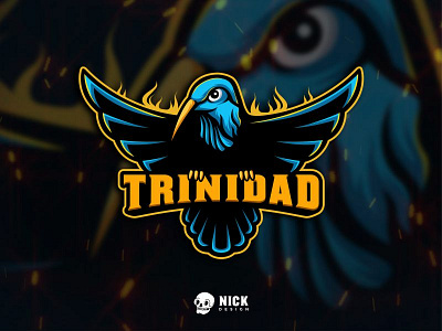 Trinidad Esport Logo animals bird branding character design design esport logo esports games gaming gaming logo hummingbird illustration logo mascot sport branding sport logo sports streamer trinidad twitch