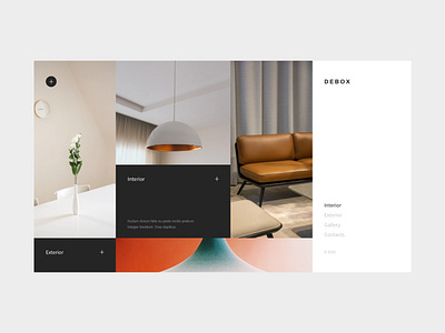 Debox – interior design web template agency branding creative design interior interiordesign modern ui web website