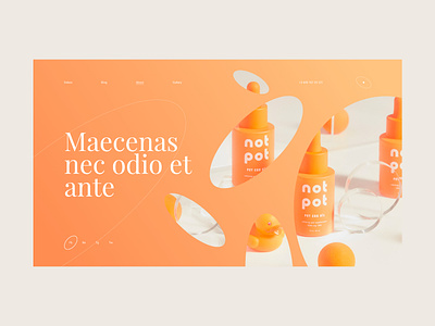 Debox – cosmetics store agency branding creative debox design modern orange product ui web website wow