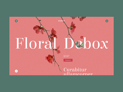 Debox – floral template adobexd agency creative design ecommerce floral flower font modern shop ui web website