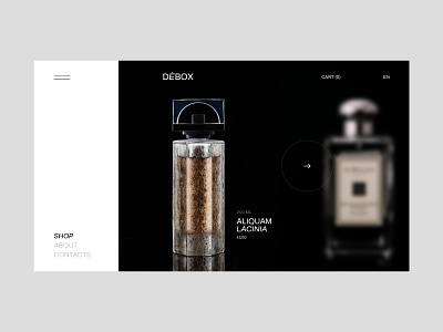 Debox – perfume boutique aroma creative design modern perfume shop ui web webdesign website