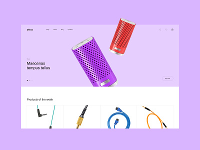 Debox – music shop creative design ecommerce modern music shop store ui web website