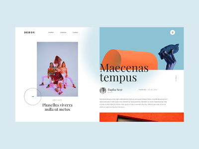 Debox – color content block colors content creative design journal magazine modern ui web website
