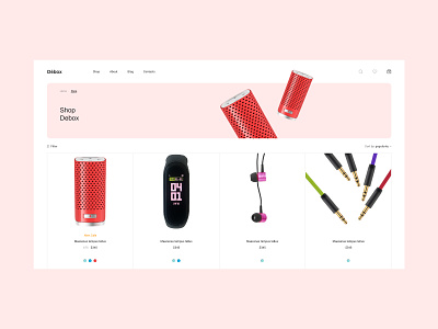 Debox – music store product catalog catalog creative design ecommerce modern product store ui ux web webdesign website