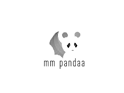 Panda Mm 02 icon illustration line logo minimal