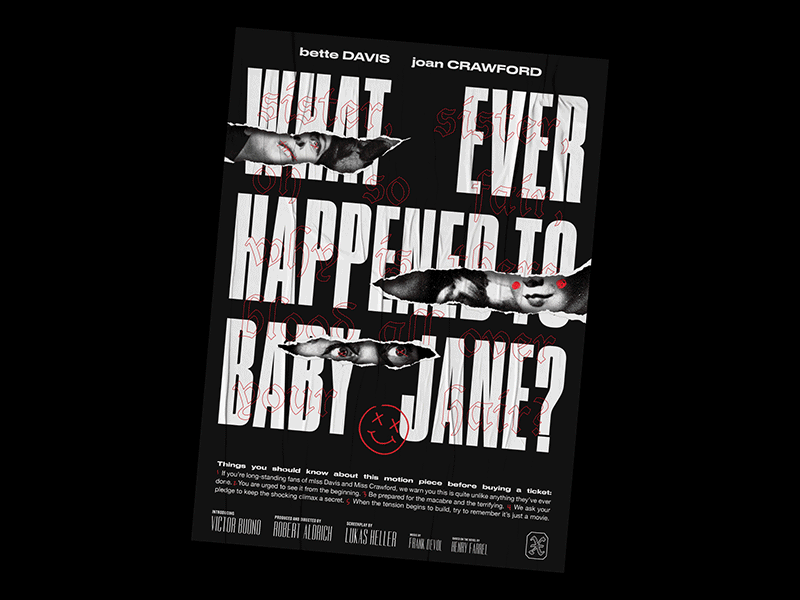 Noir-Inspired Film Poster Series black and white dailies design film poster a day poster challenge typography