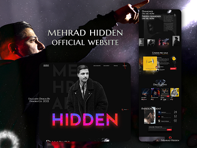 Mehrad Hidden Official Website UI/UX Design