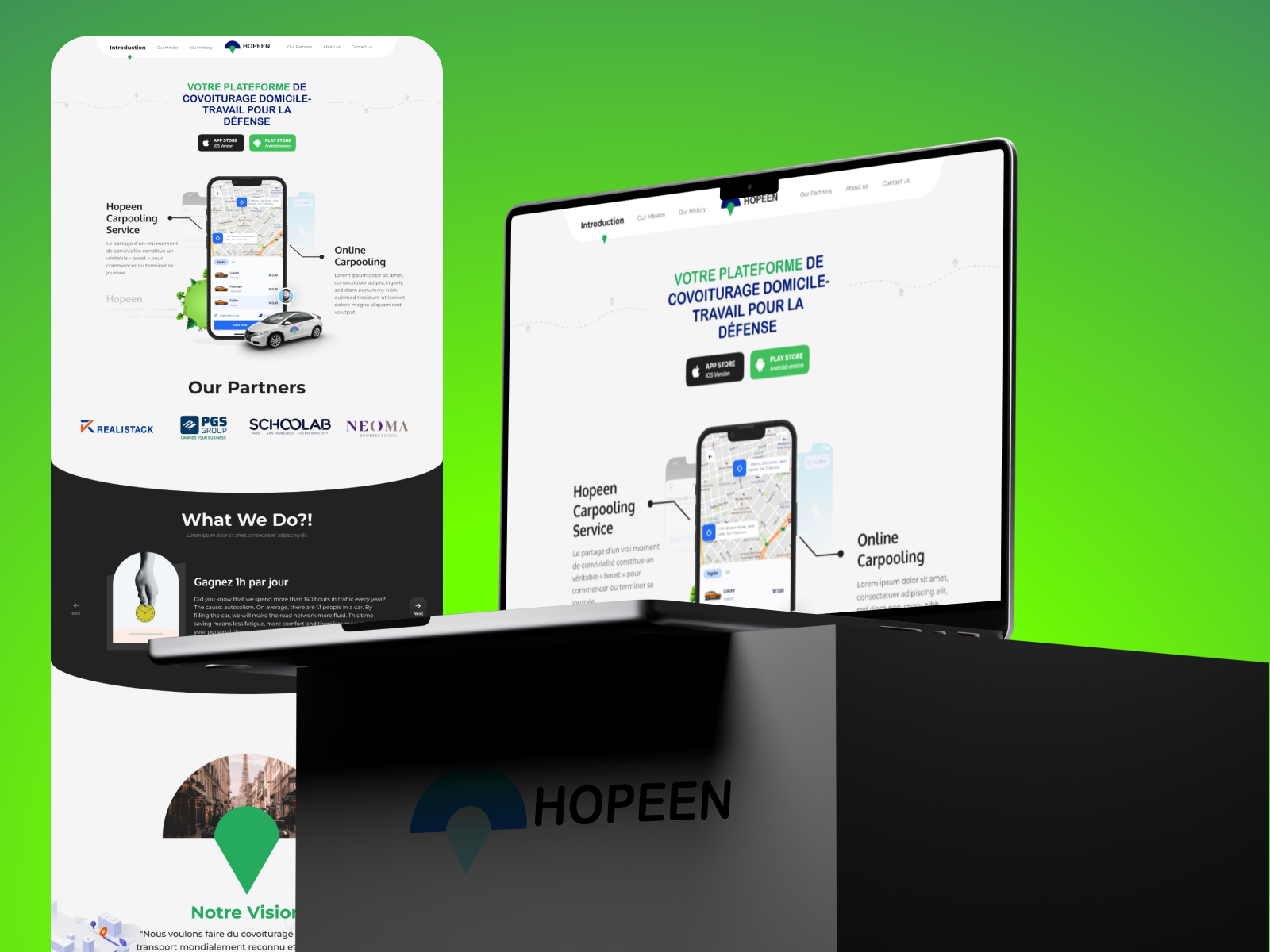 Desing UI/UX of Hopeen Landing Page by Alireza Mirzabegi on Dribbble