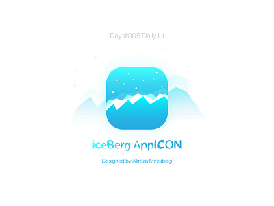 Iceberg Appicon Daily Ui adobe app appicon application branding daily daily ui dailyui design dribbble ice icon illustrations illustrator logo ui ui design ux ux design vector