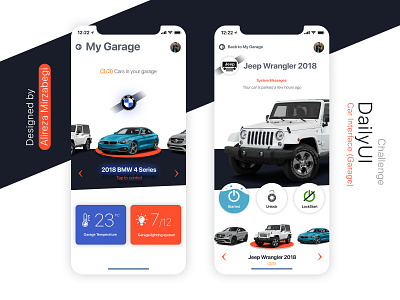 Car Interface (Garage) Daily Ui