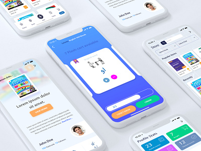 Redesign UI/UX MyMemory Application app daily ui design dribbble education education app exprience flash flashcard flashcards illustration illustrations illustrator memory ui ui design uiux ux ux design vector