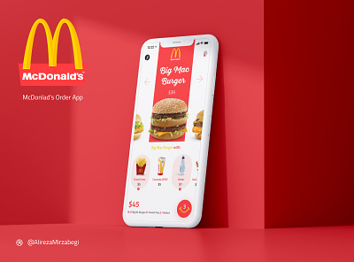 McDonald's Order App app burger delivery app design exprience fastfood fastfood app food food app mcdoland mcdonalds ui ui design ux