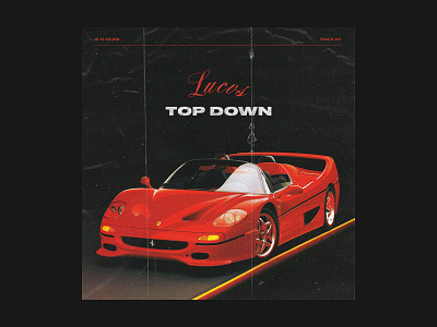 Top Down cover art 🏎️🏎️🏎️ album album art cover cover art crease hip hop poster rap rapper retro texture vintage
