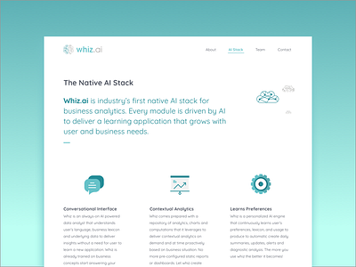 Whiz.ai Website ui website website design