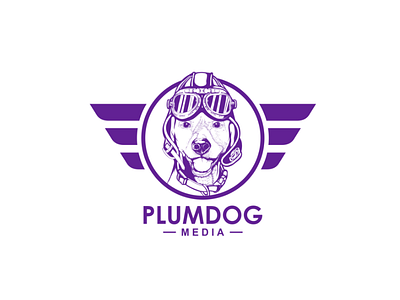 plumdog logo concept animal and pet dog
