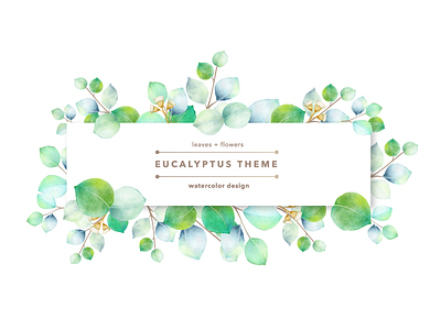 eucalyptus watercolor card design
