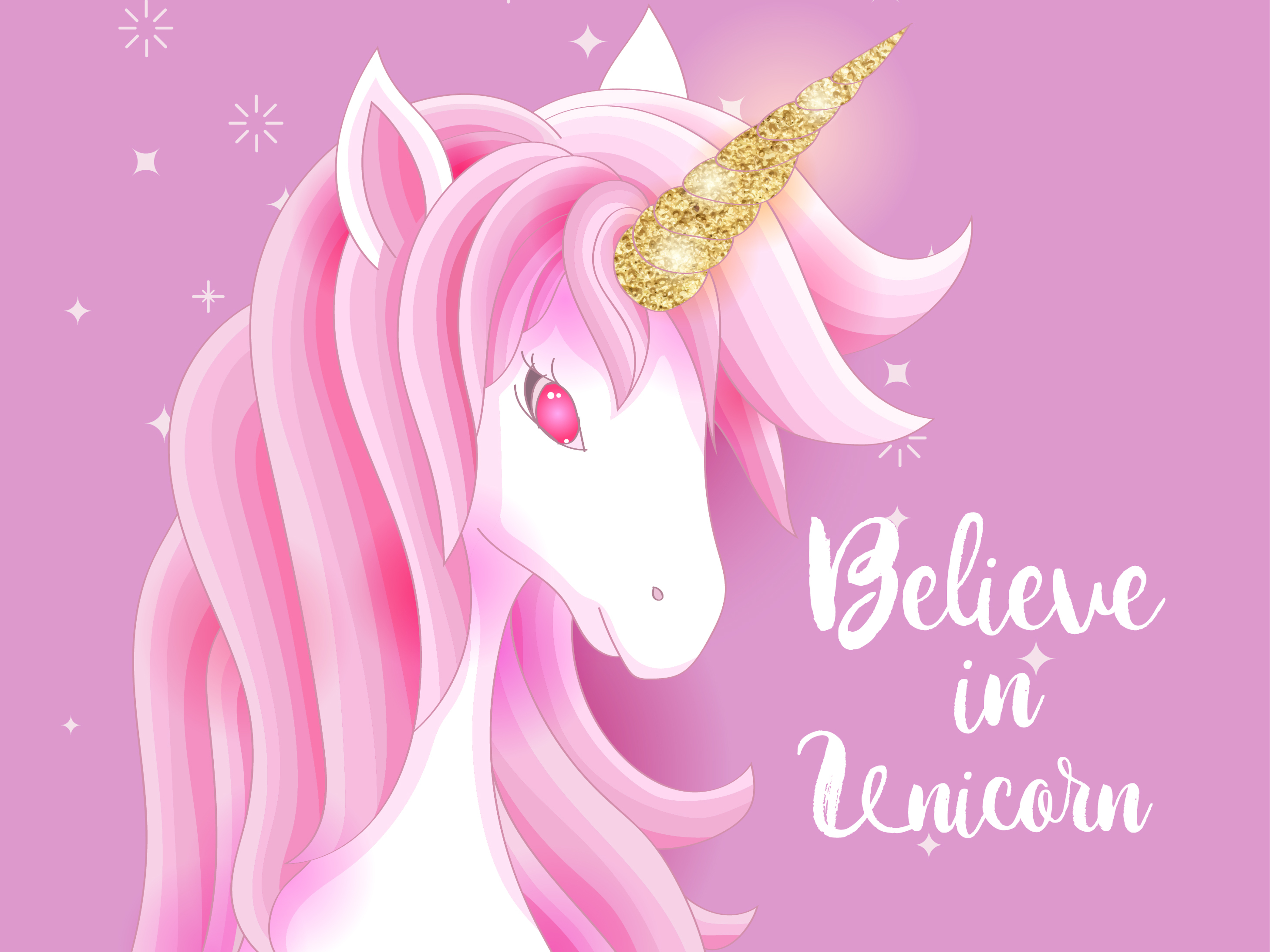 Cute Unicorn With Gold Glitter By Volcebyyou Studio On Dribbble