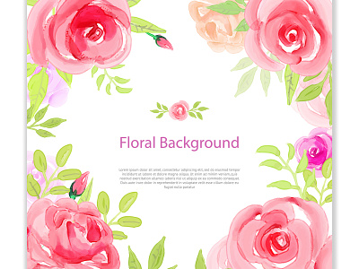 Beautiful background floral watercolor 99designs background floral illustration rose simple volcebyyou watercolor wedding