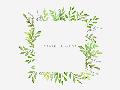 Green leaves and branches frame watercolor illustration 99designs branches cherry blossom dog floral green leaves illustration llama logo realist rose simple unicorn volcebyyou watercolor wedding