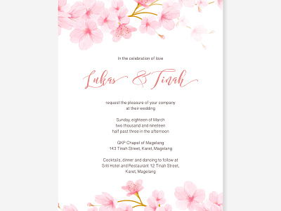 Watercolor Floral Cherry Blossom Frame Vector