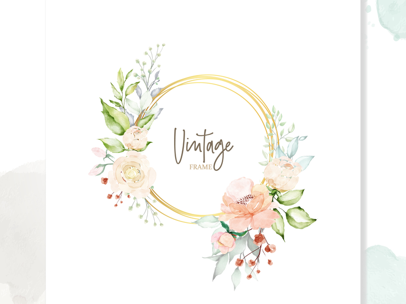 Watercolor Floral Frame Multi Purpose Background By Volcebyyou