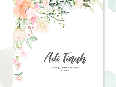 Watercolor Floral Frame Multi-Purpose Background