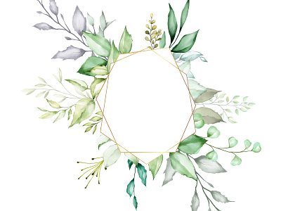 Watercolor Floral Frame Multi-Purpose Background