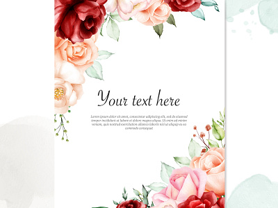 Watercolor Floral Frame Multi-Purpose Background 99designs animal animal and pet birthday cherry blossom design dog eucalyptus floral illustration llama logo realist rose simple unicorn volcebyyou watercolor wedding wpap