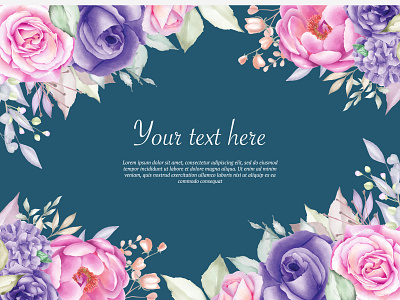 Watercolor Floral Frame Background