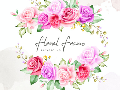 beautiful watercolor bouquet card background beautiful bouquet card decoration design floral flower garden greeting illustration invitation leaf nature rose spring summer vintage watercolor wedding