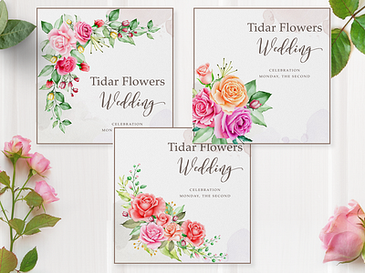 watercolor floral frame and background multi purpose background