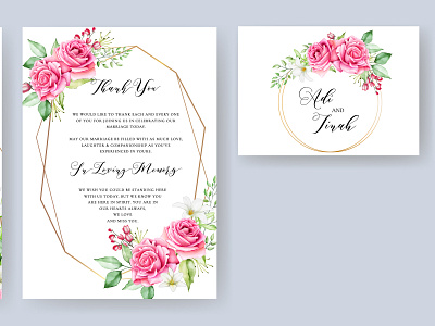 elegant watercolor floral wedding invitation template border bouquet card decoration decorative design elegant floral frame greenery greeting illustration invitation invite leaf spring template vector watercolor wedding