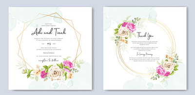 wedding invitation card with beautiful flowers and leaves beautiful bouquet card decoration decorative design elegant floral flower frame illustration invitation invite leaf plant romantic spring vector vintage wedding