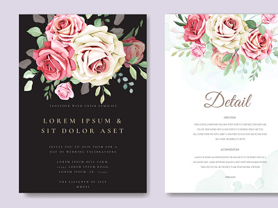 watercolor wedding card template art background card design floral frame greeting illustration invitation invite leaf nature set spring summer template vector watercolor wedding wreath