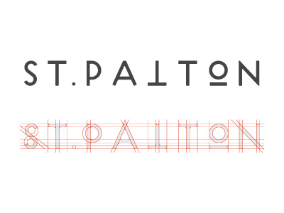 St. Patton | Logo branding caps clean geometric grid identity logo modern simple suite