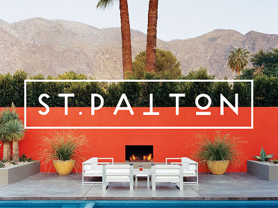St. Patton | Full Project branding design hotel identity logo orange packaging palm suite